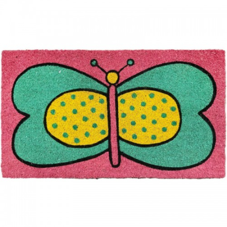 Felpudo rosa mariposa colores