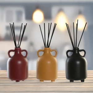 Ambientador Mikado jarrón con asas cerámica 100 ml.